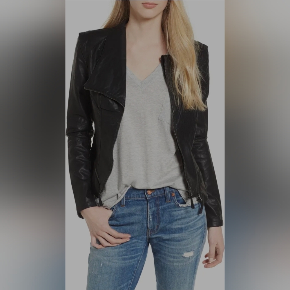 Blank NYC Black Leather Women's Jacket